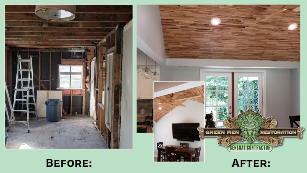 Side-By-Side Comparison Of A Home Before and After Remodeling in Indianapolis