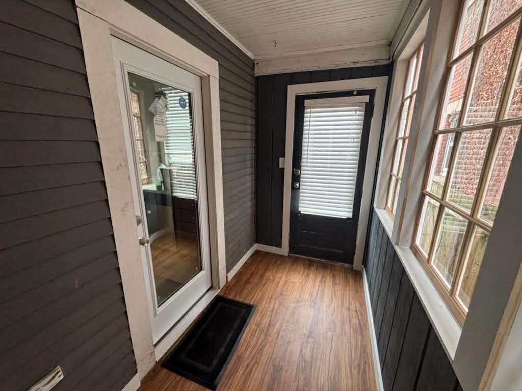 Enclosed porch renovation exterior view