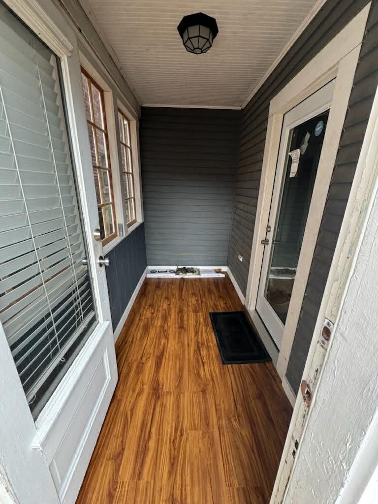 Enclosed porch addition exterior